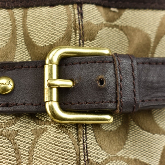 COACH: Tinah Brown Leather & C logo mid-calf boots - Picture 7 of 8